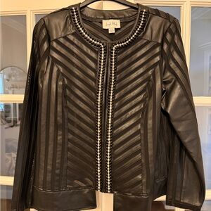 Joseph Ripkoff Beautiful black jacket with rhinestones. Size xl